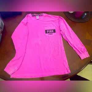 Victoria’s Secret PINK longsleeve t-shirt, “faded pink” is the color, size small
